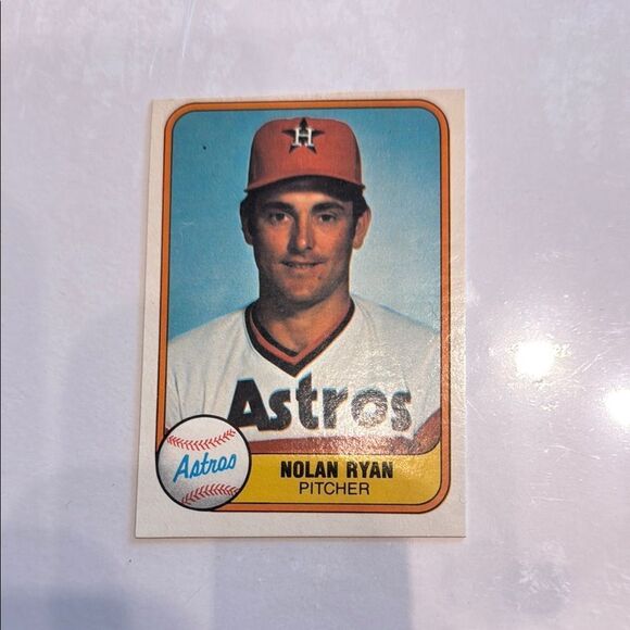 Astros Baseball Card with Orange and Blue Accents of HOF Nolan Ryan mint - Picture 1 of 3